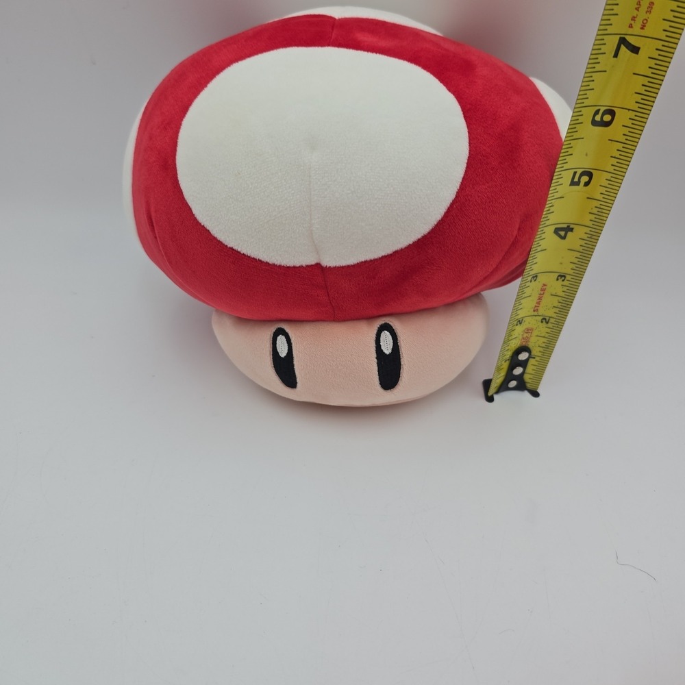Tomy 2021 Club Mocchi Mocchi Super Mario Red‎ Super Mushroom Mega Soft 6" Plush